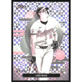 2025 Finest Pearl Checkerboard Refractors #188 Coby Mayo