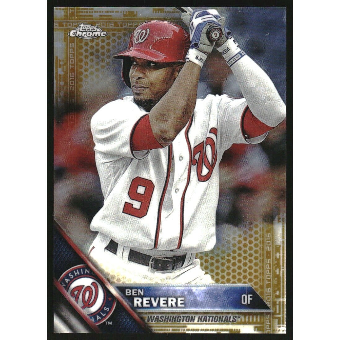 2016 Topps Chrome Holiday Mega Box Gold Refractors #HMT50 Ben Revere. rookie card picture