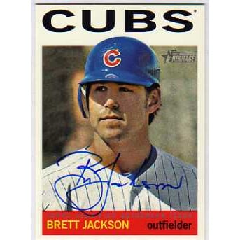 2013 Topps Heritage Real One Autographs #BJ Brett Jackson. rookie card picture