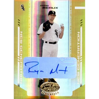 2004 Leaf Certified Materials Mirror Autograph Gold #295 Ryan Meaux NG/25