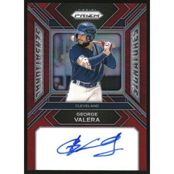 2024 Panini Prizm Sensational Signatures Prizms Red #92 George Valera