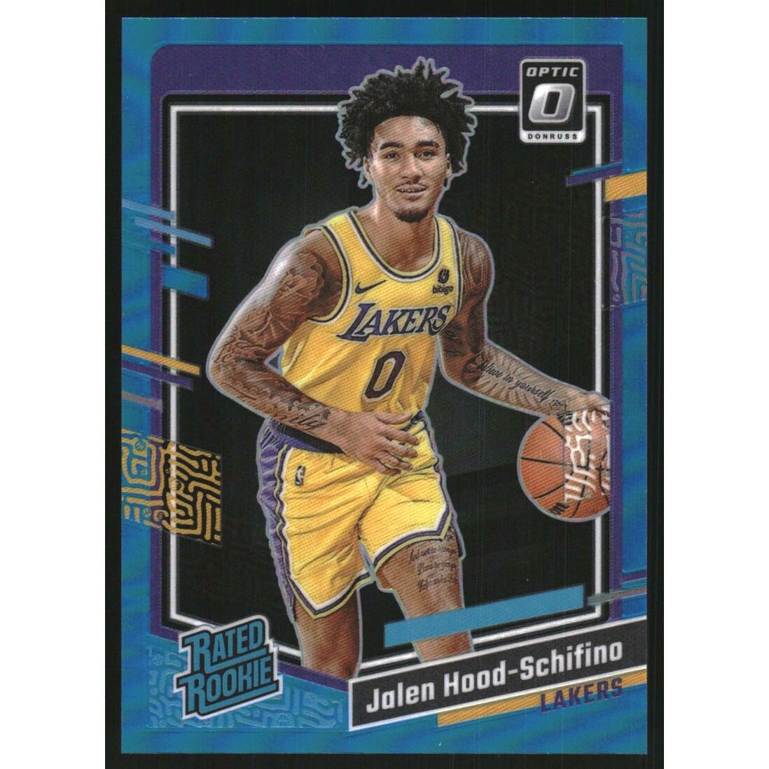 2023-24 Donruss Optic Aqua #214 Jalen Hood-Schifino RR. rookie card picture