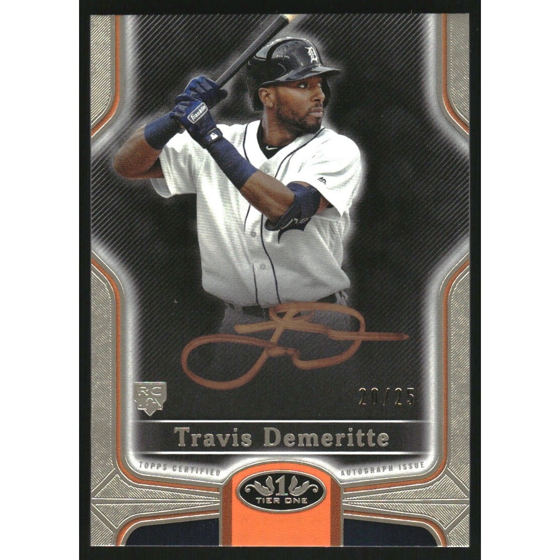 2020 Topps Tier One Break Out Autographs Bronze Ink #BOATD Travis Demeritte. rookie card picture