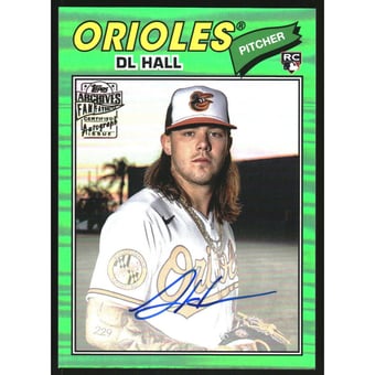 2023 Topps Archives '77 Fan Favorites Autographs Green #77FFDH DL Hall