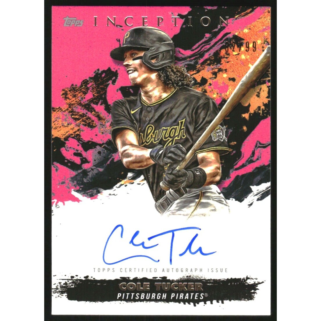 2021 Topps Inception Rookie and Emerging Stars Autographs Magenta #RESACT Cole Tucker. rookie card picture