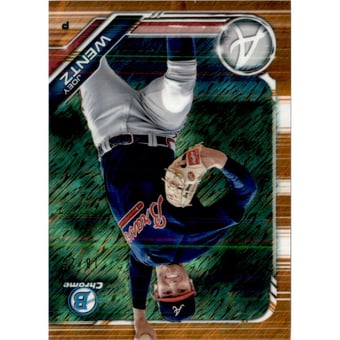 2019 Bowman Chrome Prospects Orange Shimmer Refractors #BCP57 Joey Wentz