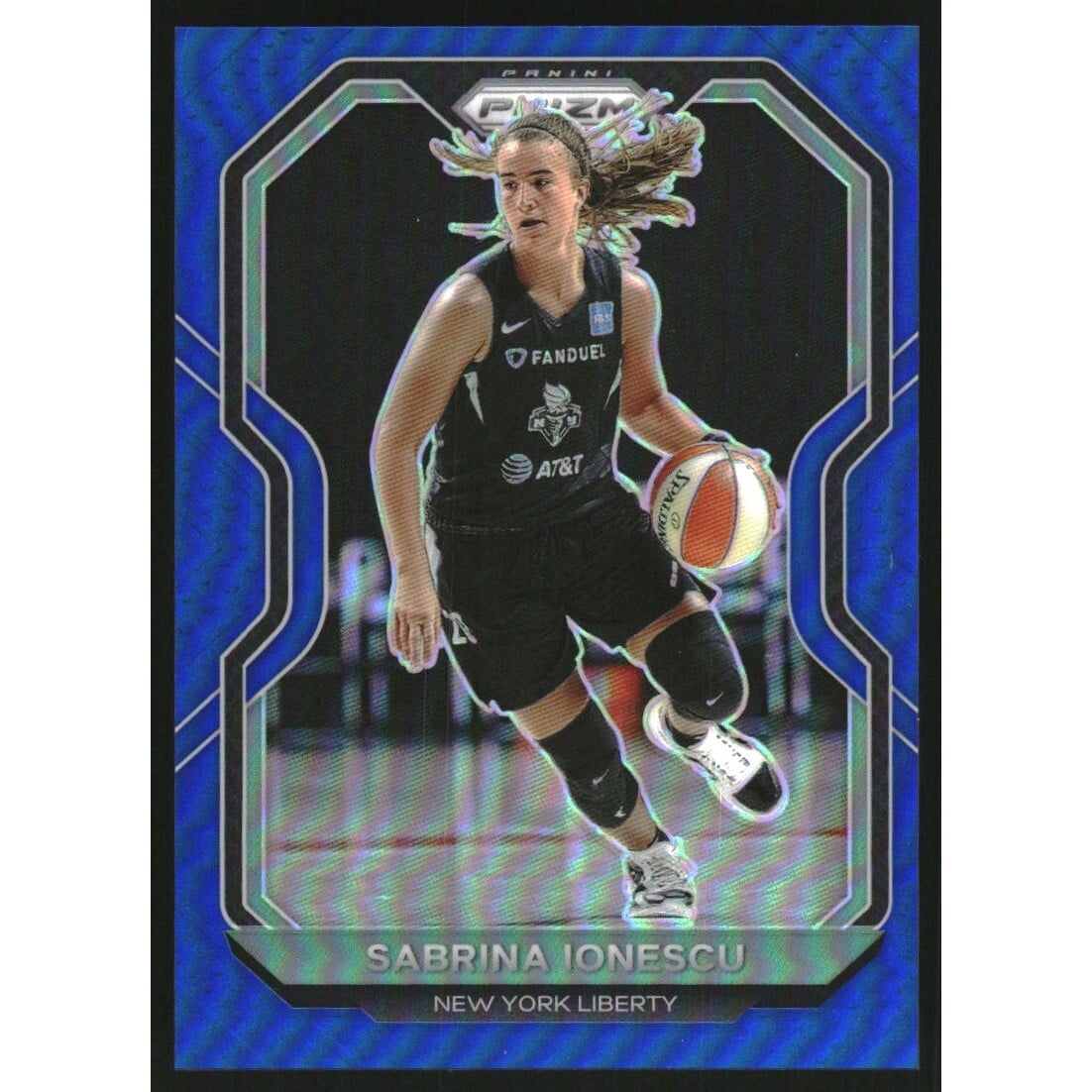 2021 Panini Prizm WNBA Prizms Blue #39 Sabrina Ionescu. rookie card picture