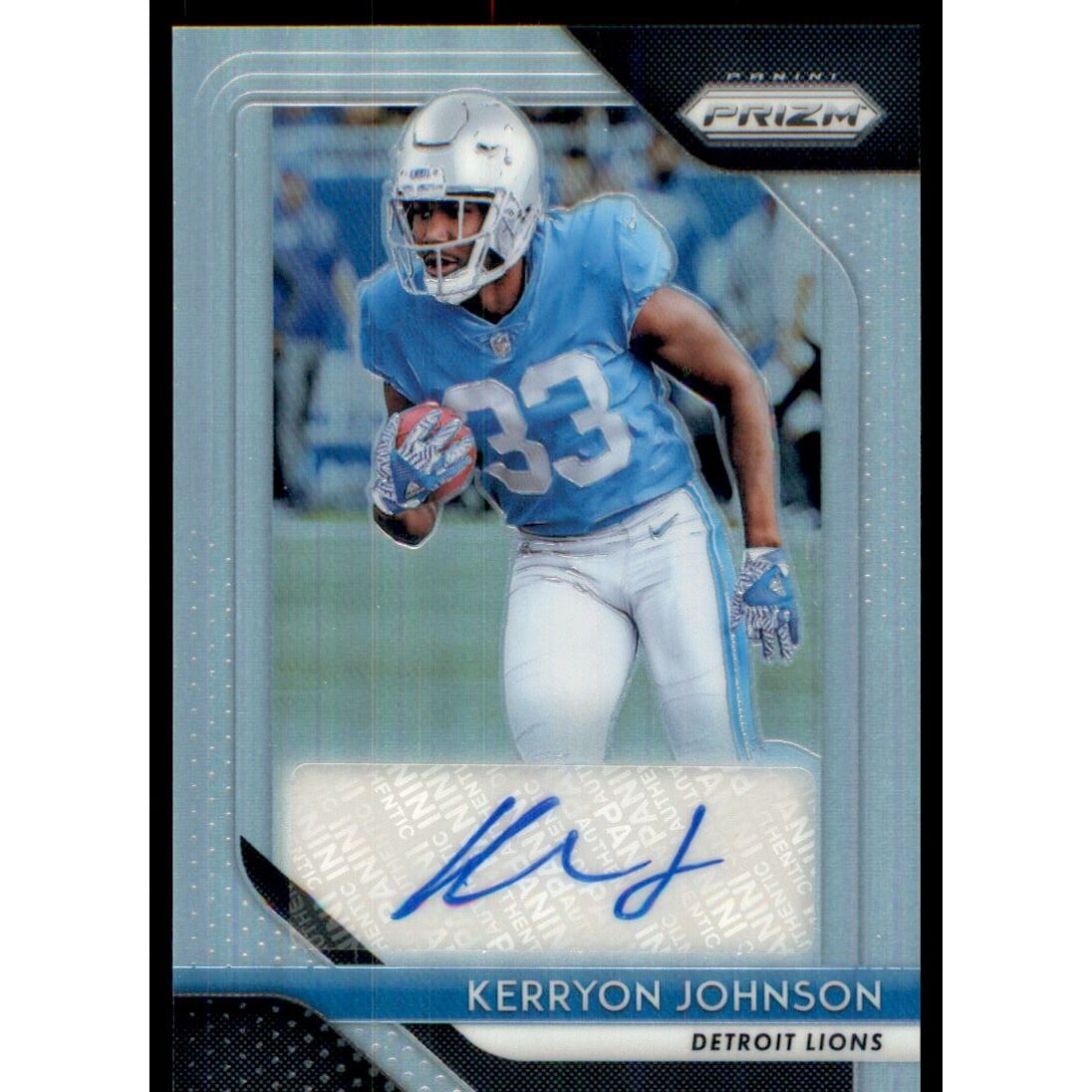 2018 Panini Prizm Rookie Autographs Prizms #17 Kerryon Johnson. rookie card picture