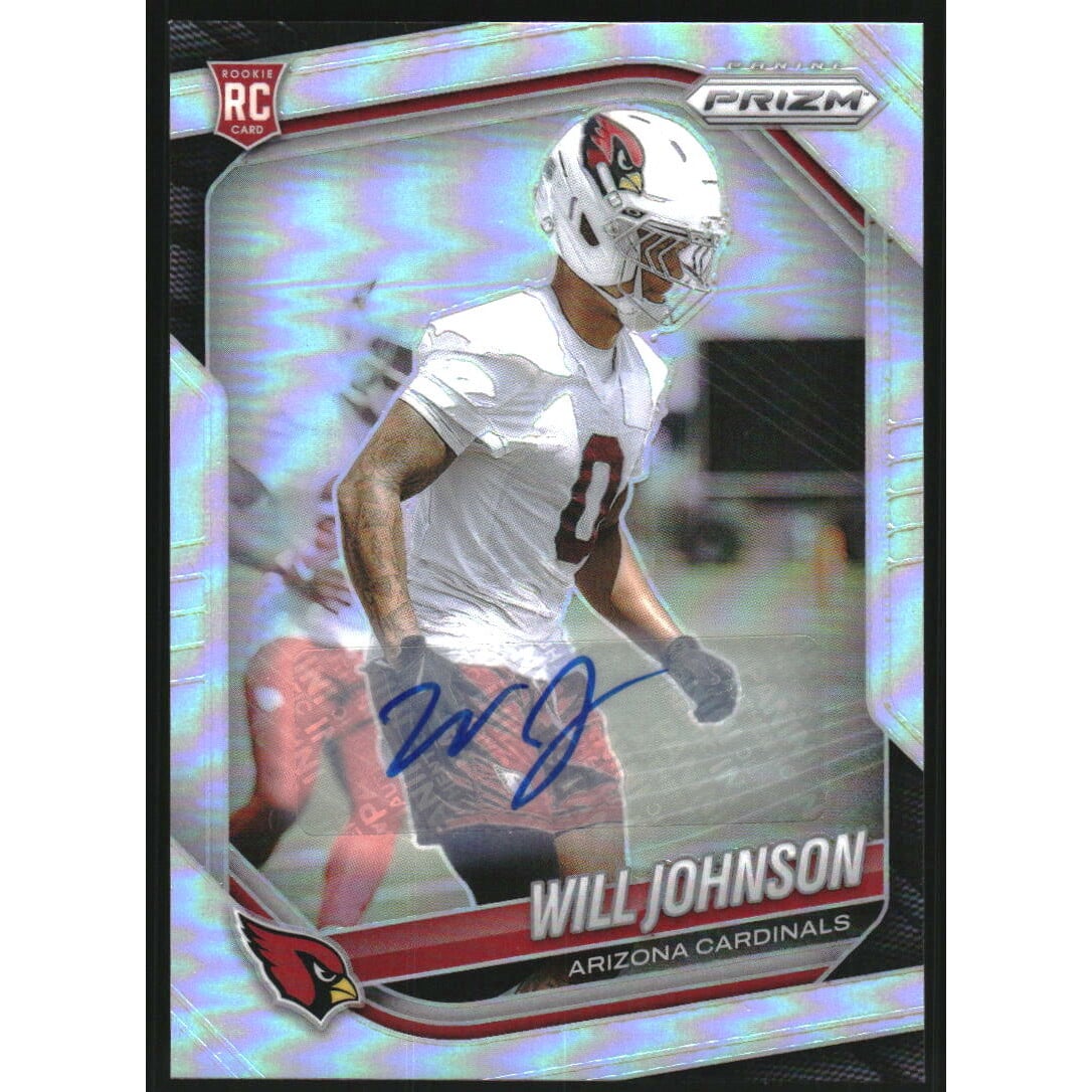 2025 Panini Prizm Autographs Prizms Silver #370 Will Johnson. rookie card picture