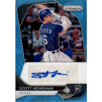 2020 Panini Prizm Rookie Autographs Prizms Carolina Blue #62 Scott Heineman/50