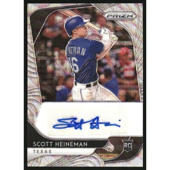 2020 Panini Prizm Rookie Autographs Prizms Blue Wave #62 Scott Heineman/50