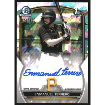 2023 Bowman Chrome Prospect Autographs Atomic Refractors #CPAETO Enmanuel Terrero
