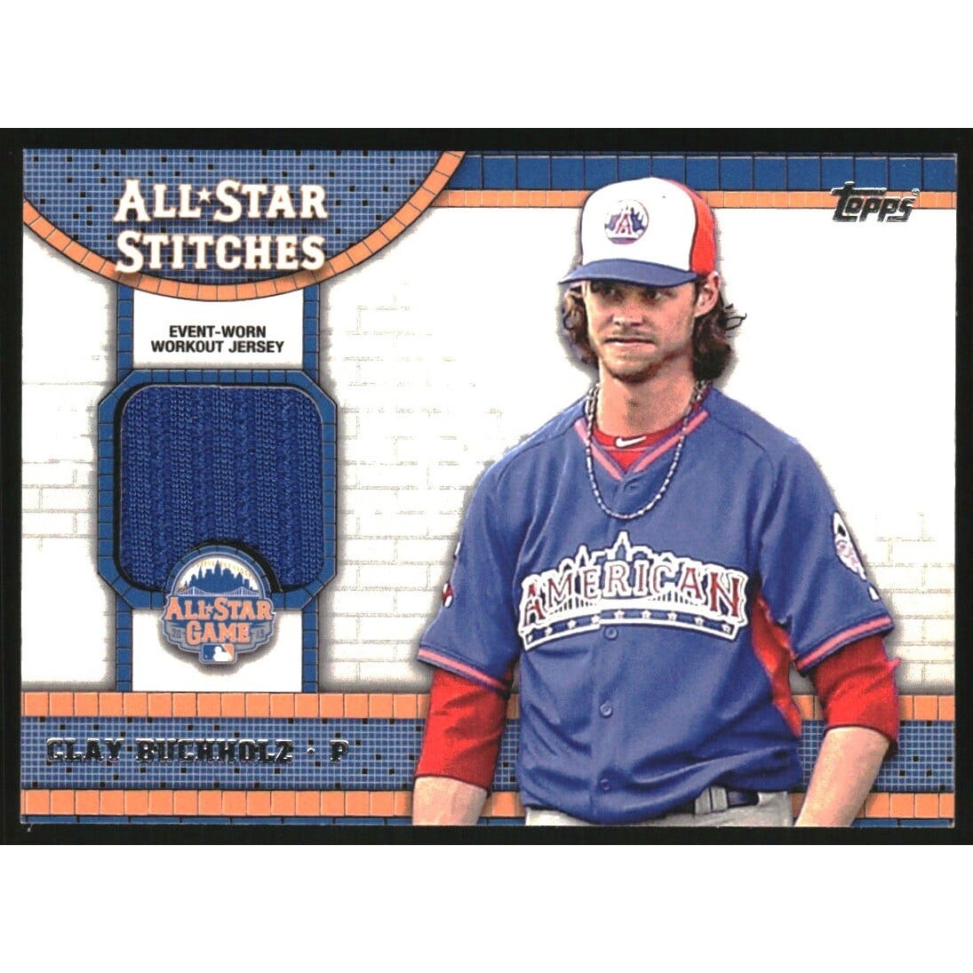2013 Topps Update All Star Stitches #CBU Clay Buchholz. rookie card picture