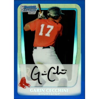 2011 Bowman Chrome Prospects Blue Refractors #BCP107 Garin Cecchini