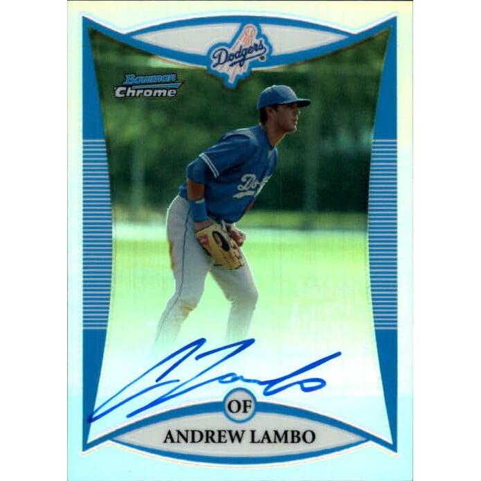 2008 Bowman Chrome Prospects X-Fractors #BCP267 Andrew Lambo AU. rookie card picture