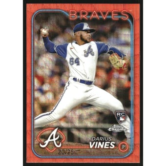 2024 Topps Chrome Orange Wave Refractors #197 Darius Vines