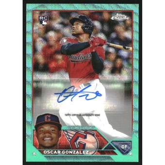 2023 Topps Chrome Update Autographs Aqua Wave Refractors #ACOG Oscar Gonzalez