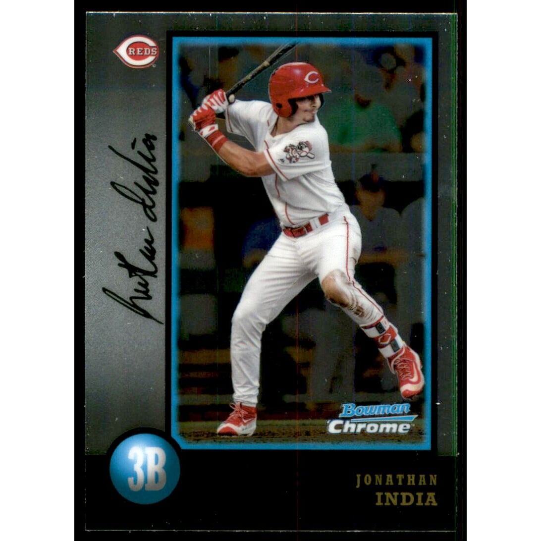 2018 Bowman Chrome Draft '98 Bowman #98BJI Jonathan India. rookie card picture