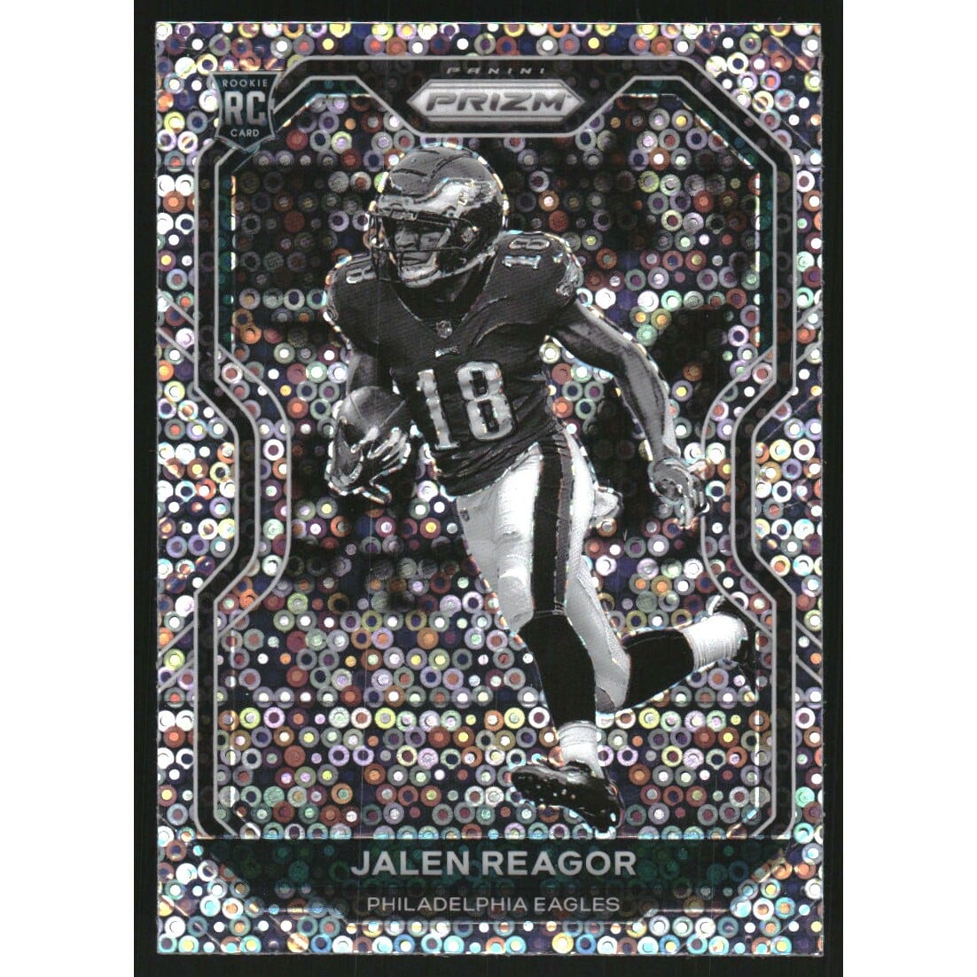 2020 Panini Prizm Rookie Variations Prizms No Huddle #9 Jalen Reagor. rookie card picture