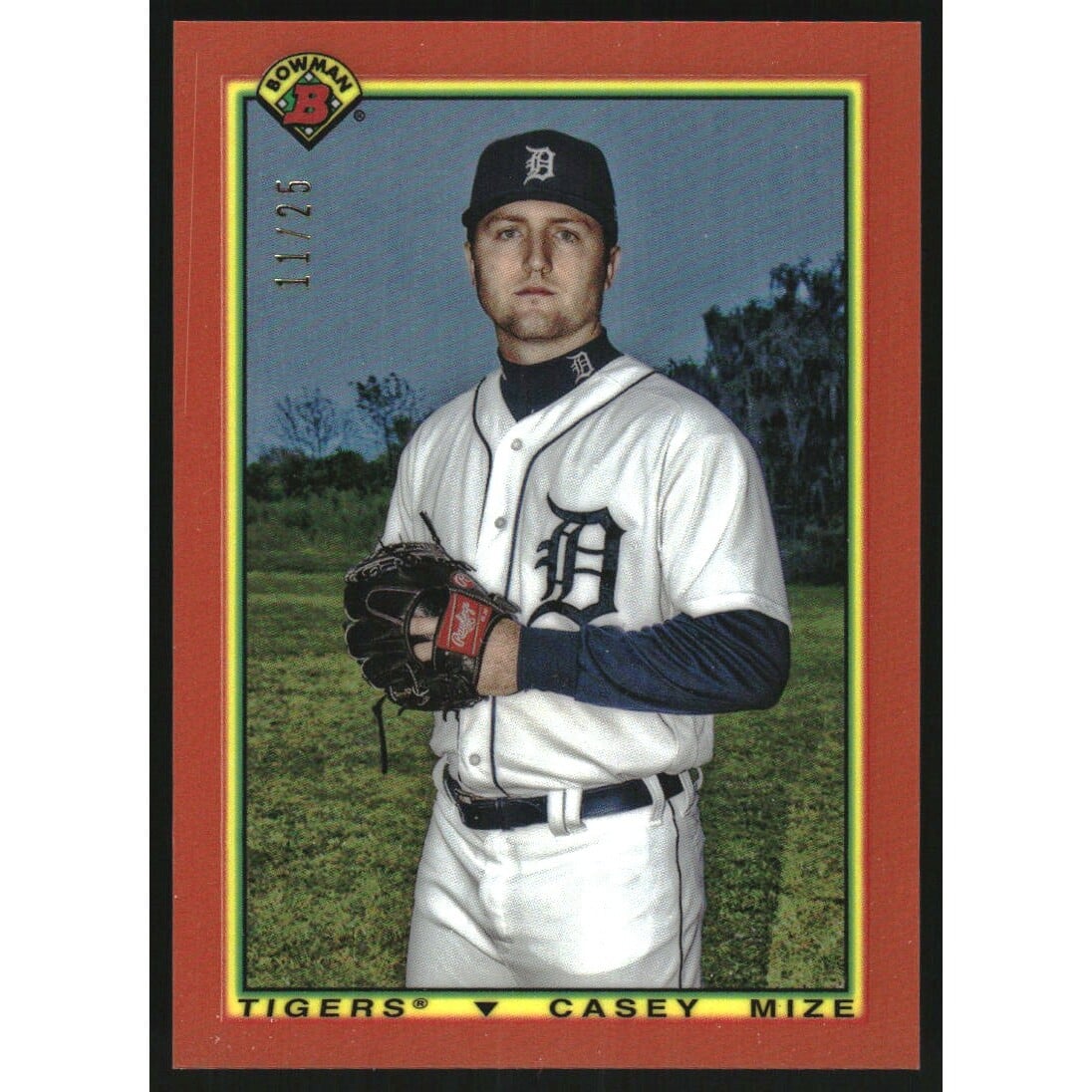 2020 Bowman Chrome '90 Bowman Orange Refractors #90BCM Casey Mize. rookie card picture