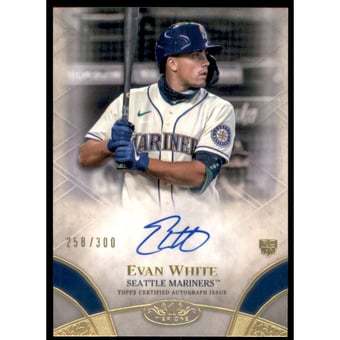2021 Topps Tier One Break Out Autographs #BOAEWH Evan White/300