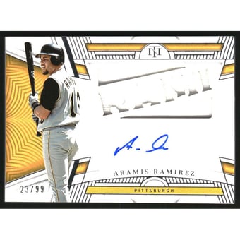 2023 Panini National Treasures Die Cut Material Signatures #93 Aramis Ramirez