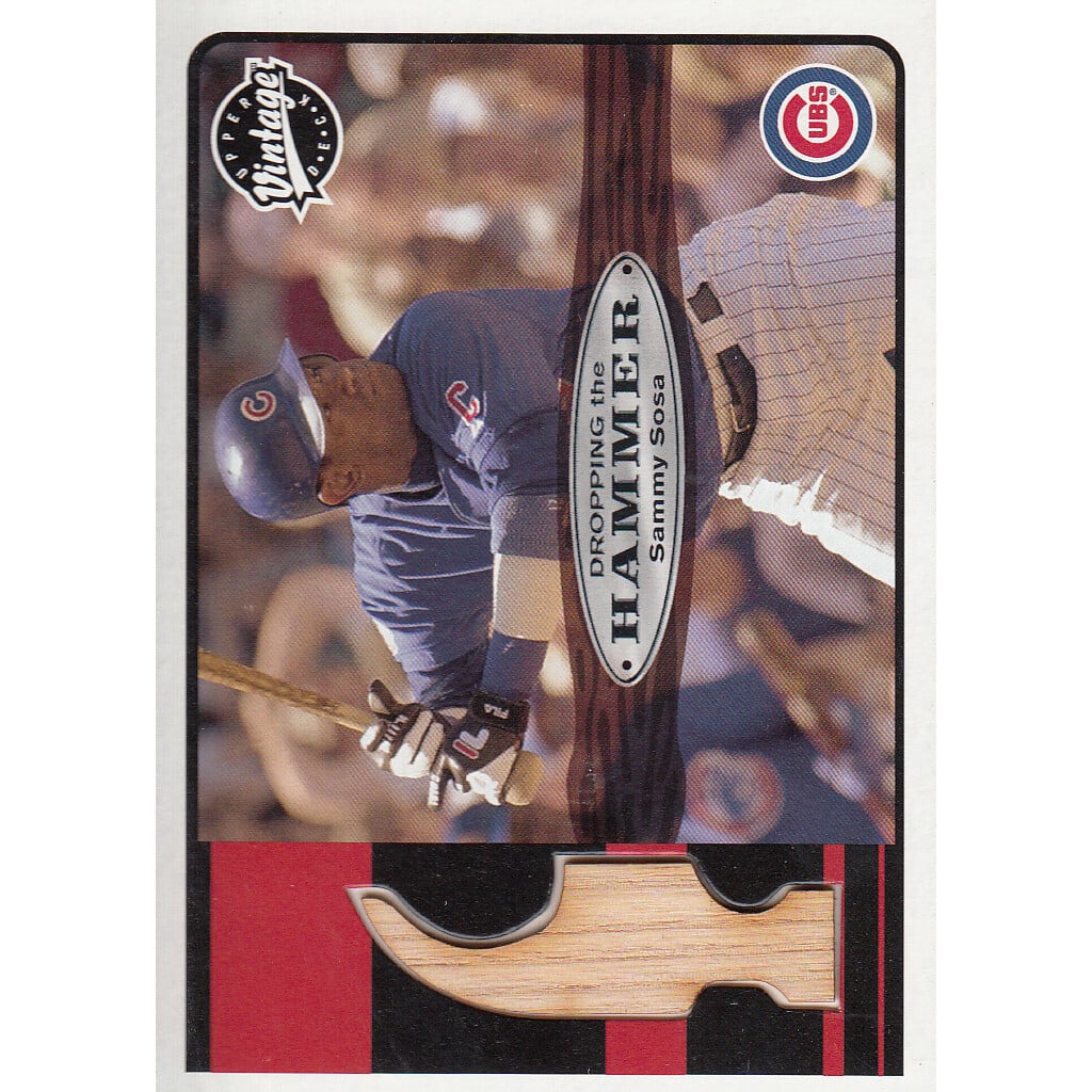 2003 Upper Deck Vintage Dropping the Hammer #SS Sammy Sosa. rookie card picture