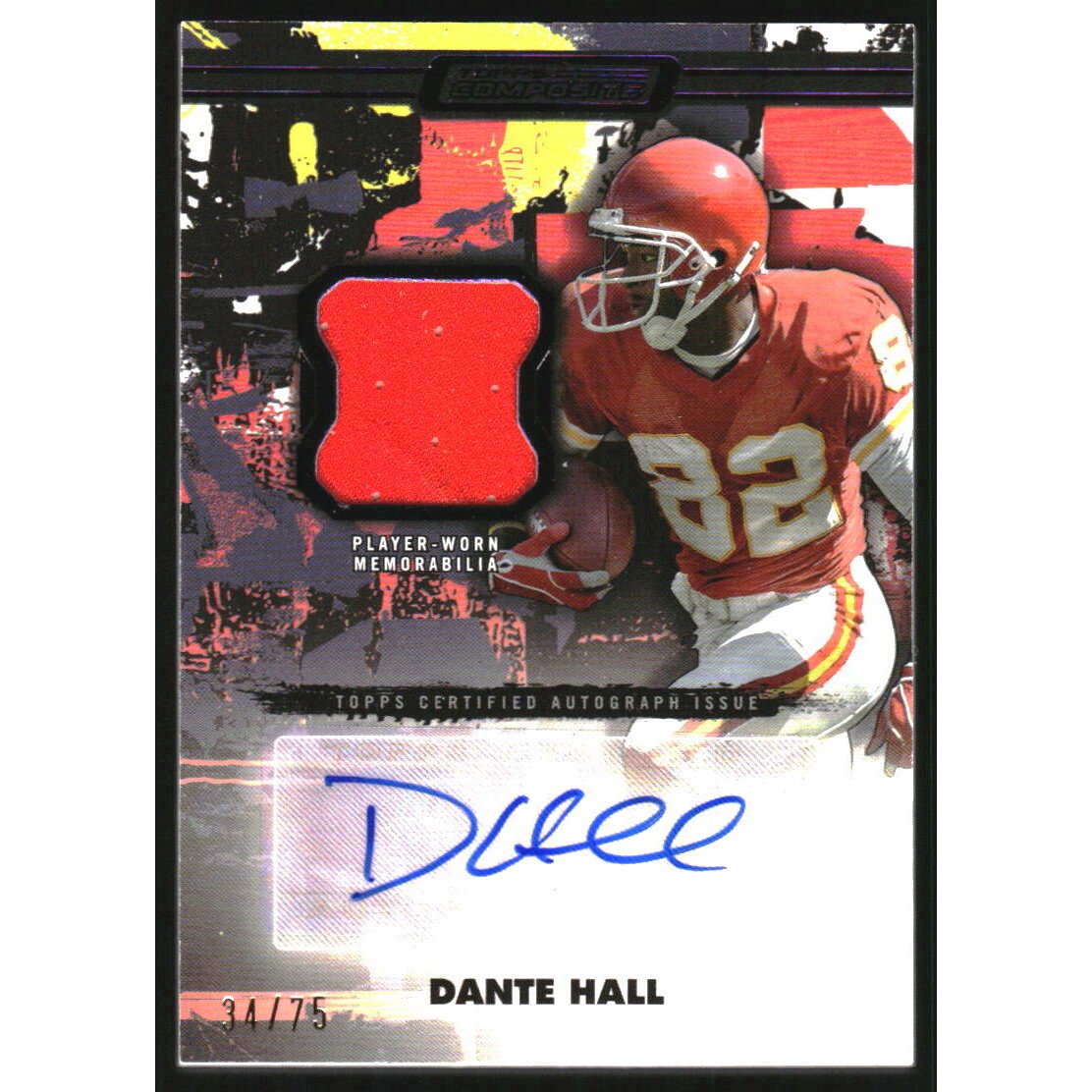 2023 Topps Composite Patch Autographs Vertical Purple #CPAVDH Dante Hall. rookie card picture