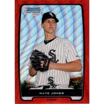 2012 Bowman Chrome Prospects Red Wave Refractors #BCP202 Nate Jones