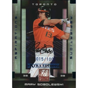 2008 Donruss Elite Extra Edition Signature Aspirations #69 Mark Sobolewski/100