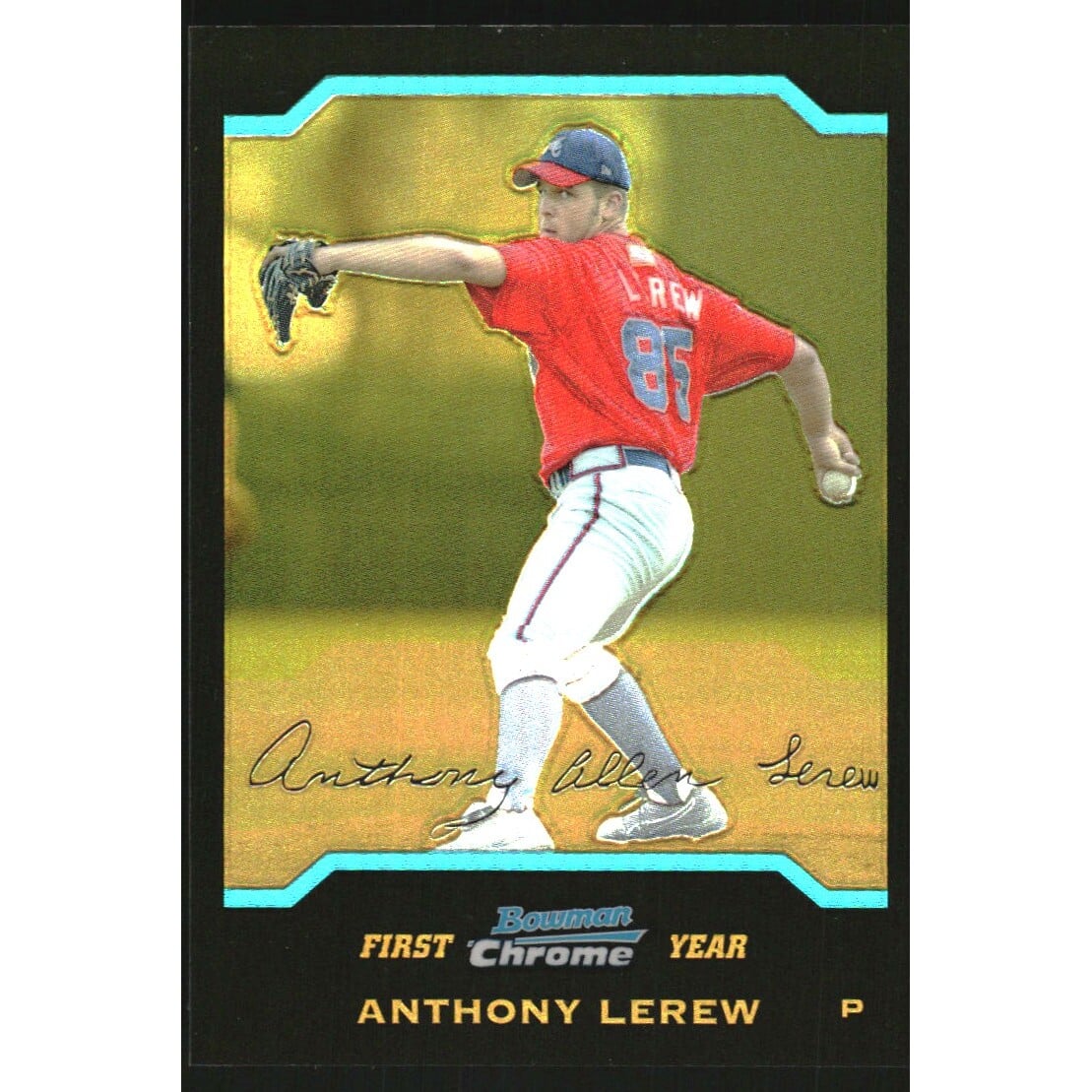 2004 Bowman Chrome Gold Refractors #221 Anthony Lerew. rookie card picture