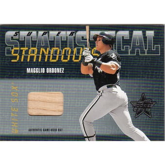 2002 Leaf Rookies and Stars Statistical Standouts Materials Super #SS13 Magglio Ordonez Bat