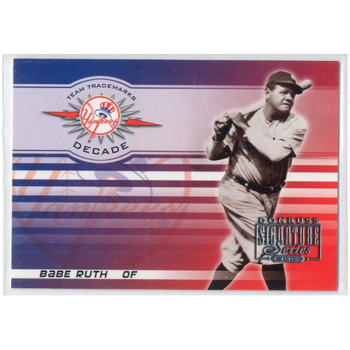 2003 Donruss Signature Team Trademarks Decade #3 Babe Ruth. rookie card picture