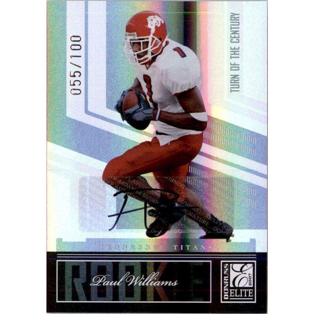 2007 Donruss Elite Turn of the Century Autographs #180 Paul Williams/100. rookie card picture