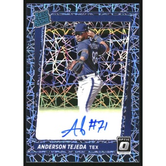 2021 Donruss Optic Rated Rookies Signatures Carolina Blue Velocity #56 Anderson Tejeda/75
