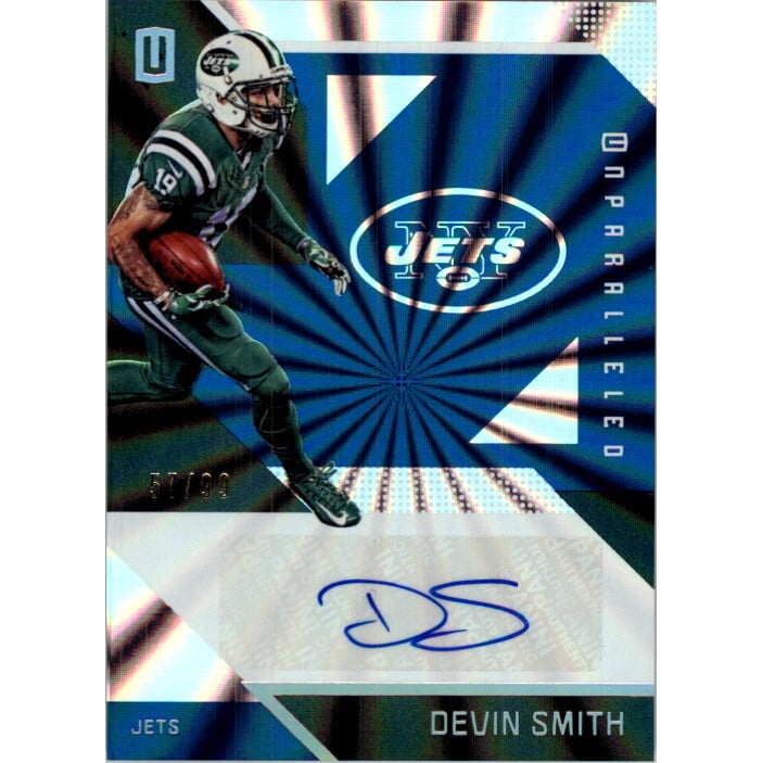 2016 Panini Unparalleled Autographs Blue #65 Devin Smith/99. rookie card picture