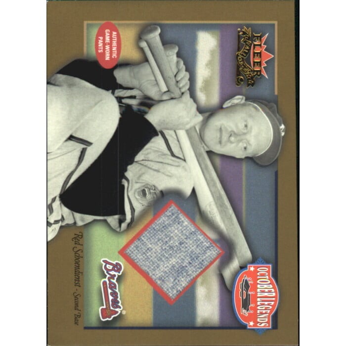 2002 Fleer Fall Classics October Legends Game Used Gold #RS Red Schoendienst Pants. rookie card picture