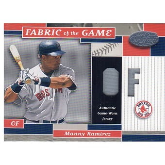 2002 Leaf Certified Fabric of the Game #120PS Manny Ramirez/50