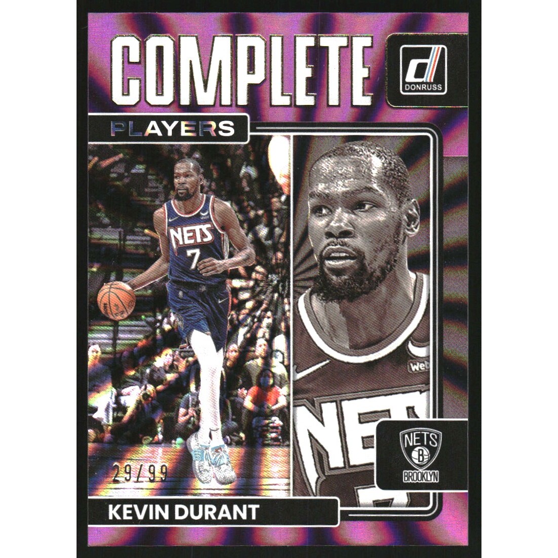 2022-23 Donruss Complete Players Holo Purple Laser #9 Kevin Durant 2022-23 Donruss Complete Players Holo Purple Laser #9 Kevin Durant