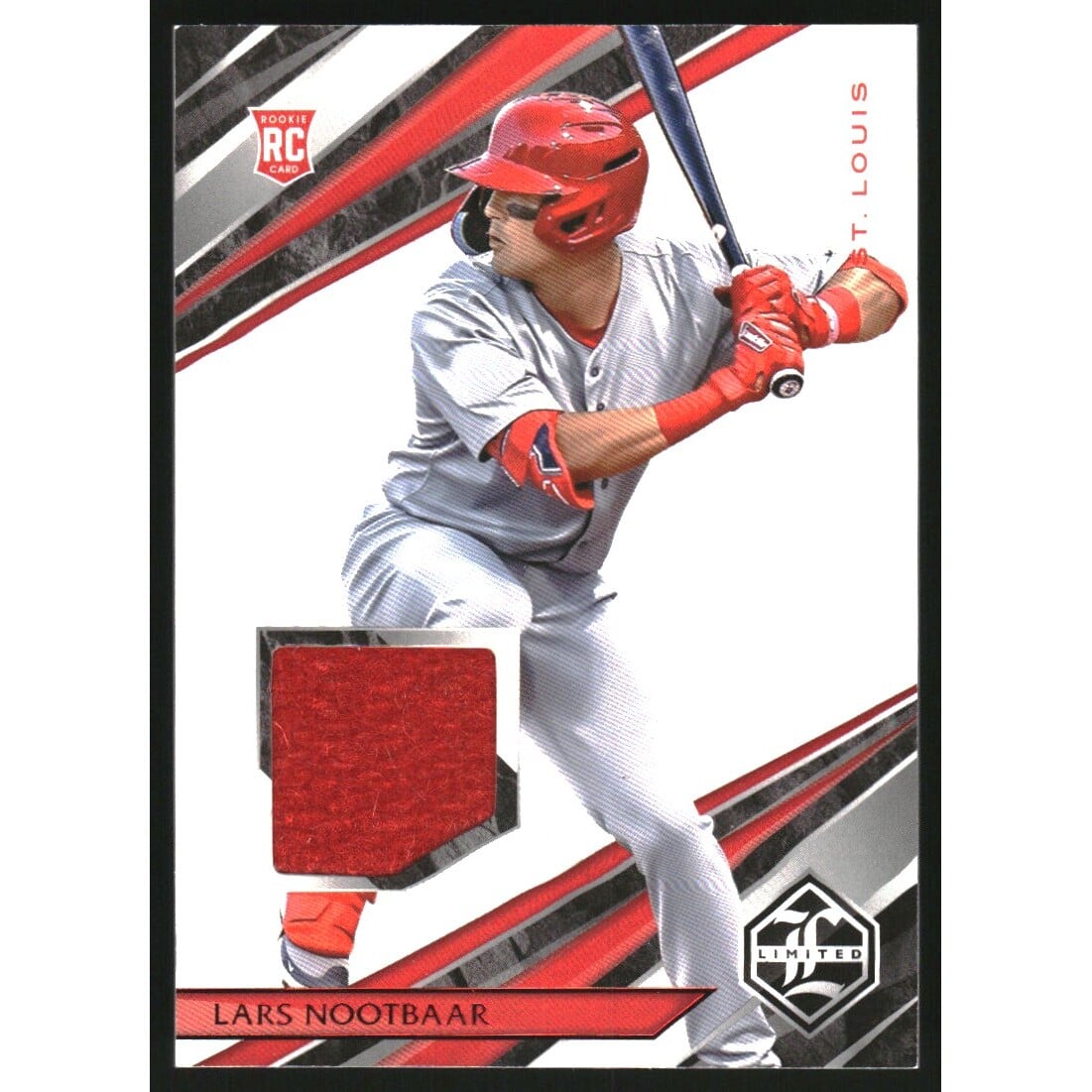 2022 Panini Chronicles Limited Swatches Red #24 Lars Nootbaar. rookie card picture
