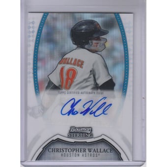 2011 Bowman Sterling Prospect Autographs Refractors #CW Christopher Wallace