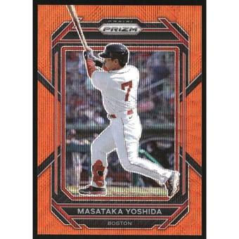 2023 Panini Prizm Prizms Orange Wave #1 Masataka Yoshida
