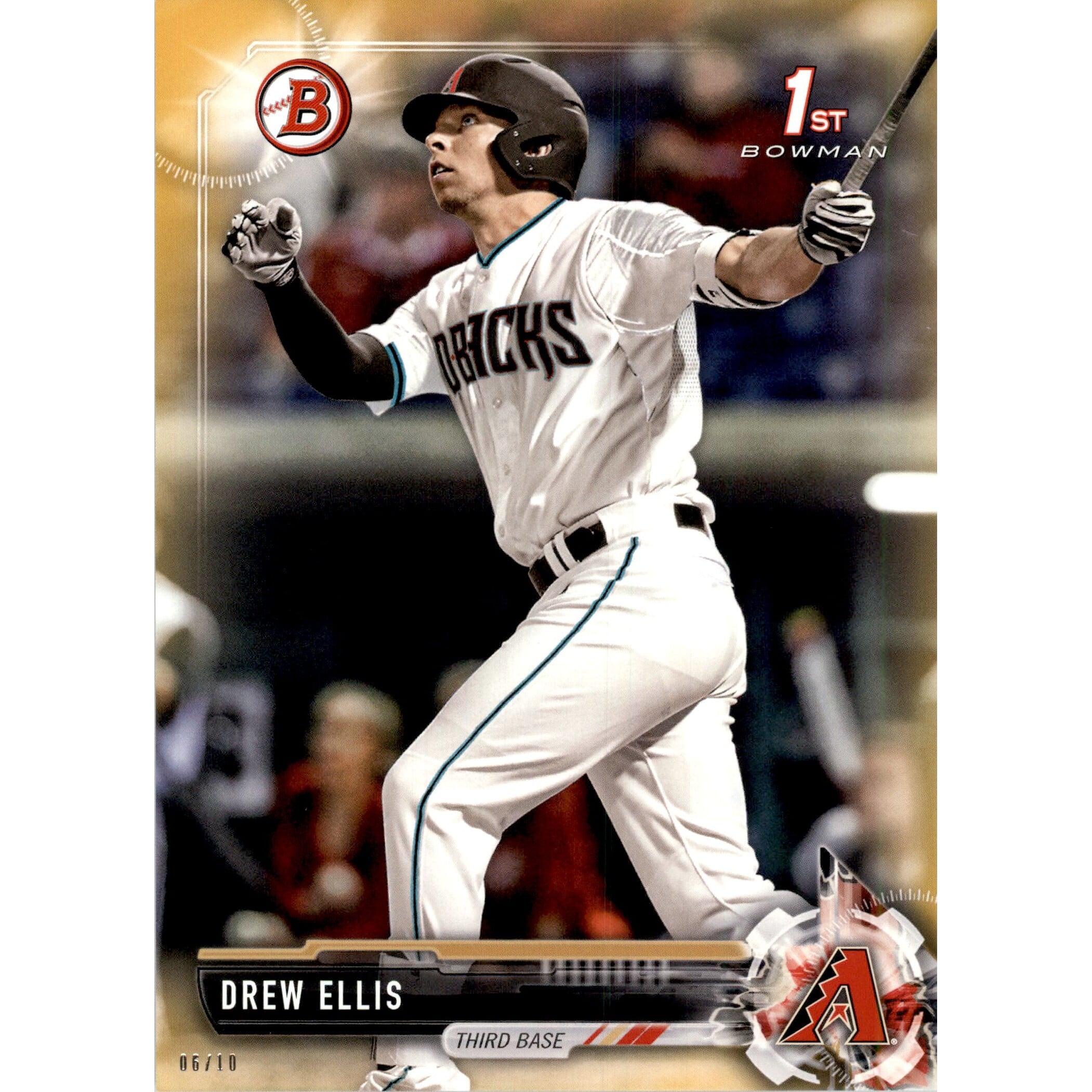 2017 Bowman Draft 5x7 Gold #BD158 Drew Ellis. rookie card picture
