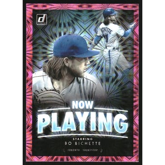 2020 Donruss Now Playing Pink Fireworks #5 Bo Bichette