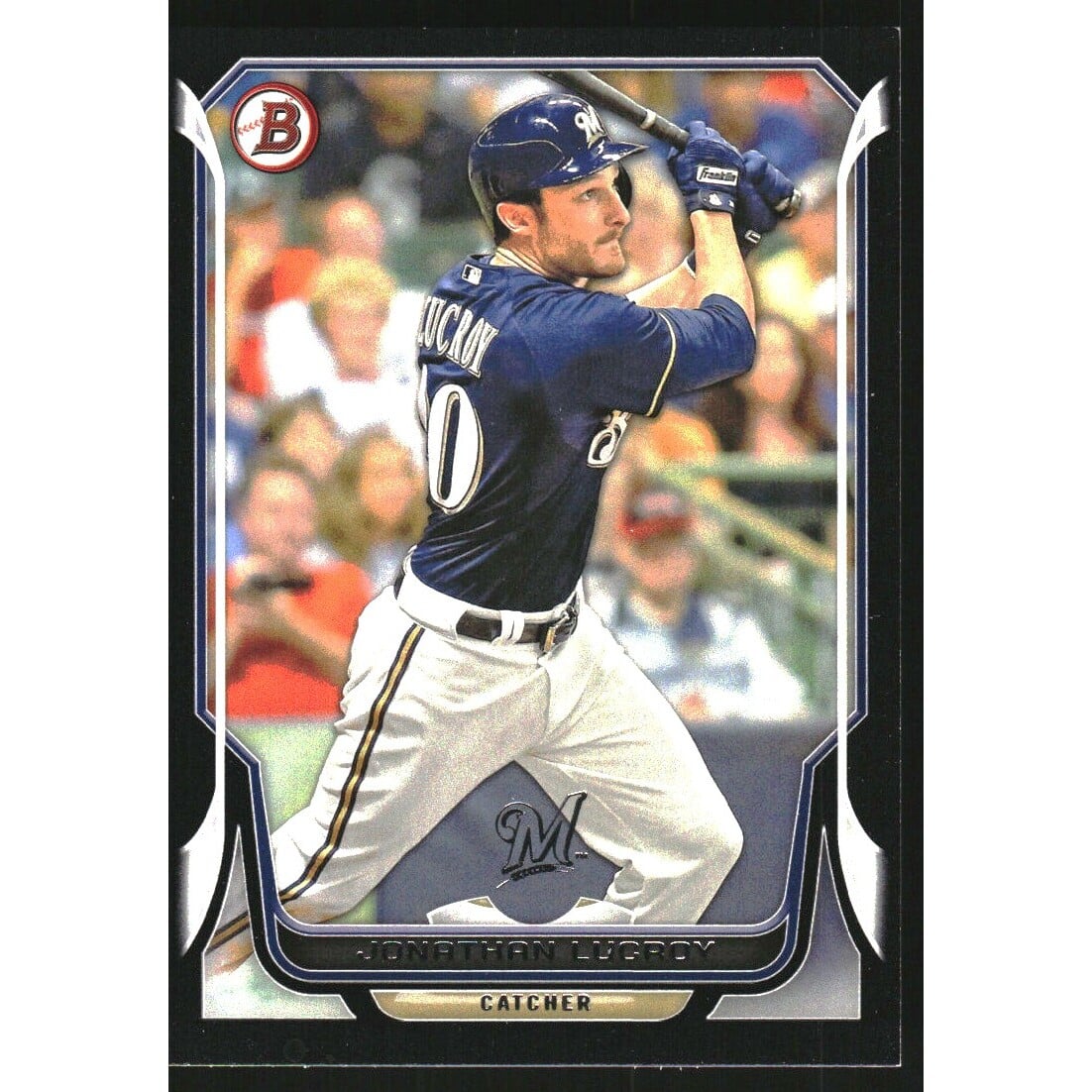 2014 Bowman Black #206 Jonathan Lucroy. rookie card picture
