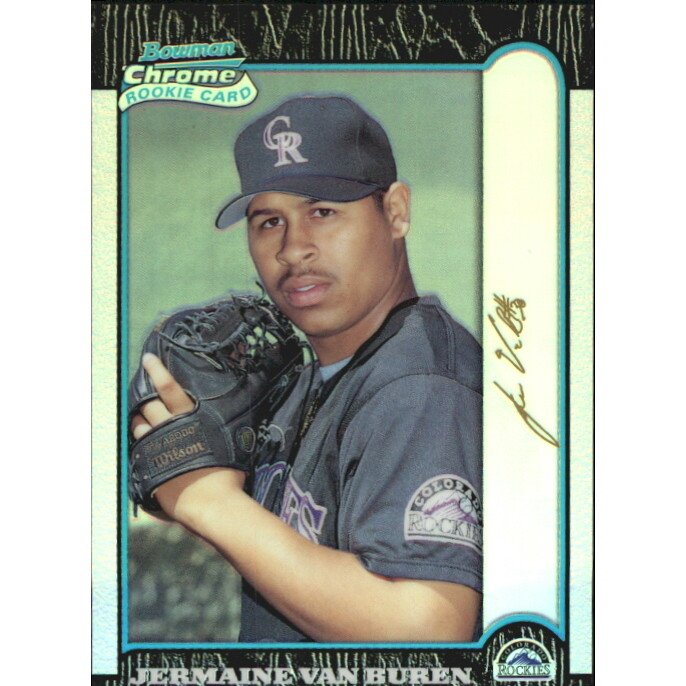 1999 Bowman Chrome Gold Refractors #396 Jermaine Van Buren. rookie card picture