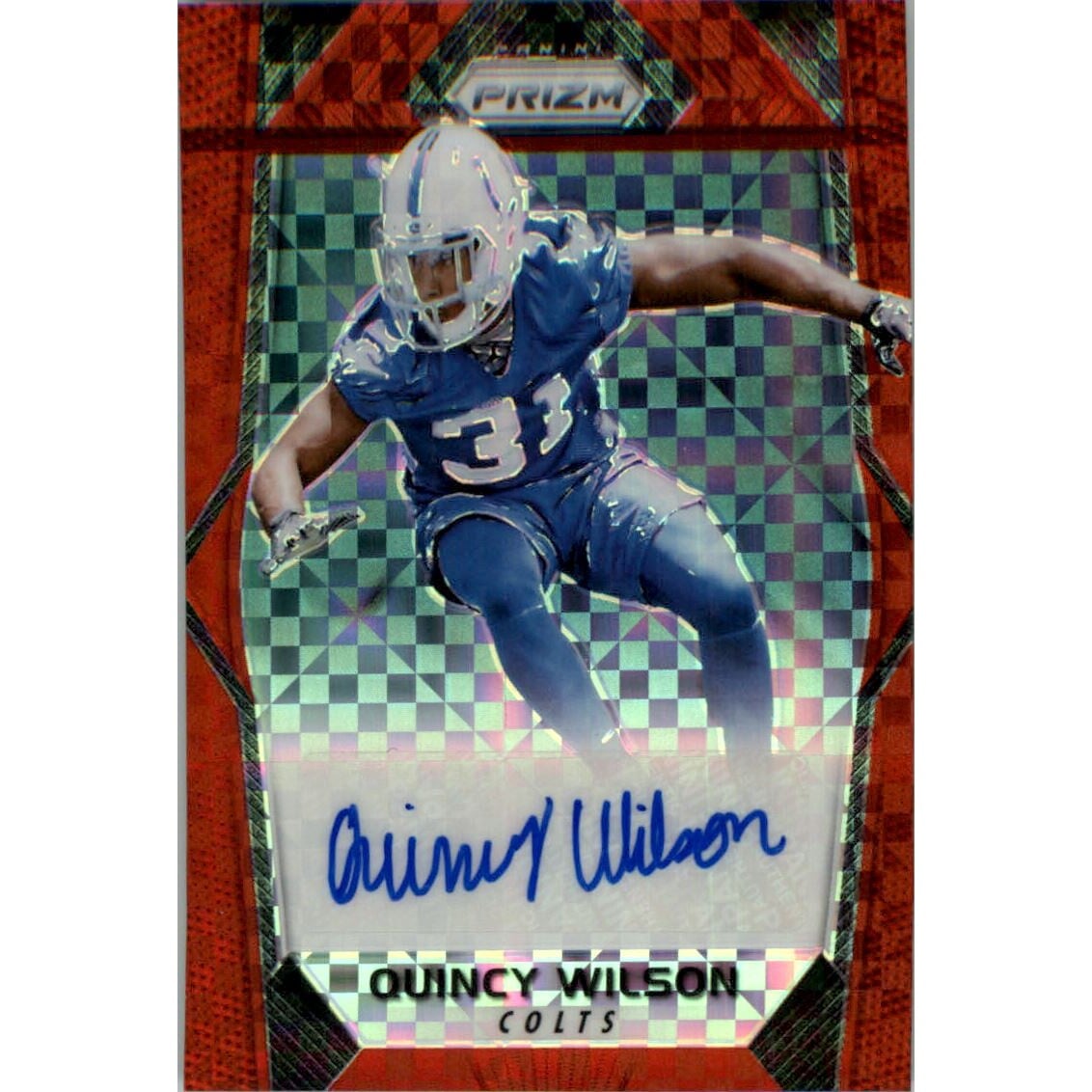 2017 Panini Prizm Rookie Autographs Prizms Red Power #RAQW Quincy Wilson. rookie card picture