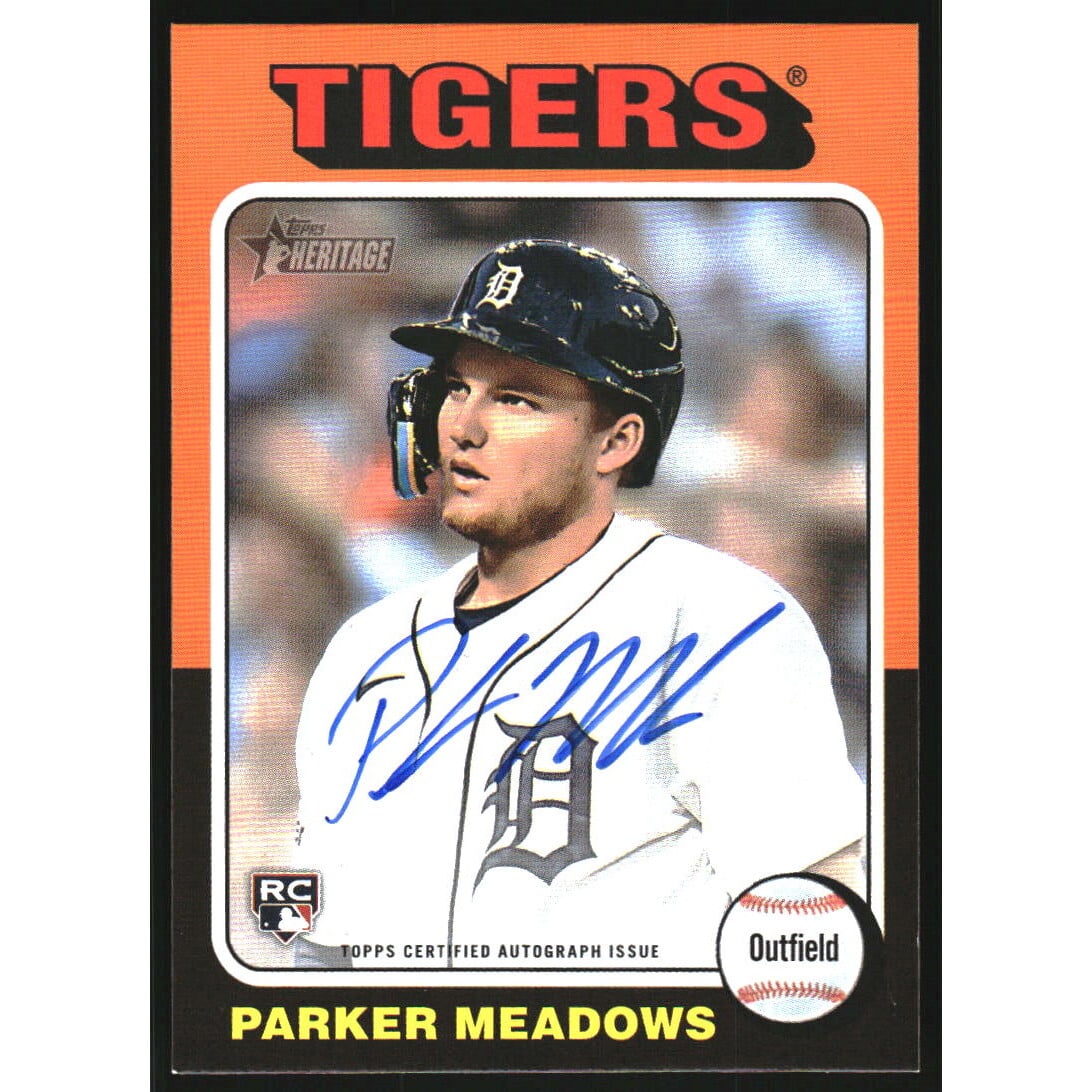 2024 Topps Heritage Real One Autographs #ROAPM Parker Meadows HN. rookie card picture