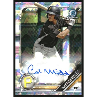 2019 Bowman Chrome Prospect Autographs Atomic Refractors #CPACMI Cal Mitchell