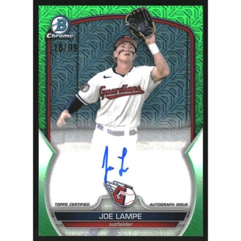2023 Bowman Chrome Mega Box Autographs Green Refractors #BCMAJL Joe Lampe